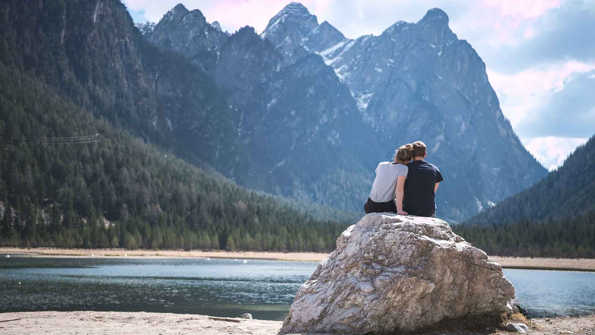 Couple in mountains